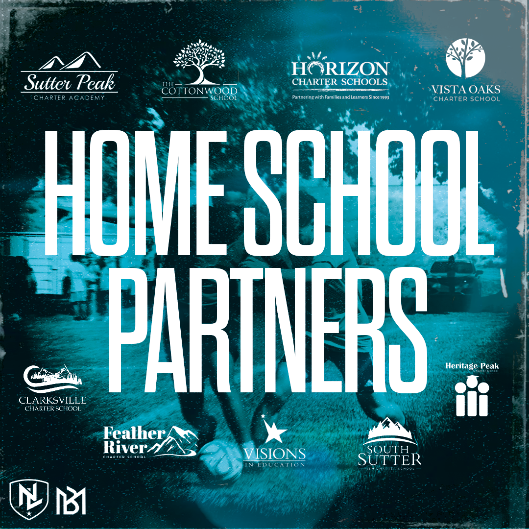 Next Level Soccer Academy Homeschool Partners: Sutter Peak Charter Academy, The Cottonwood School, Horizon Charter Schools, Vista Oaks Charter School, Clarksville Charter School, Feather River Charter School, Visions in Education, South Sutter Charter School, Heritage Peak Charter School